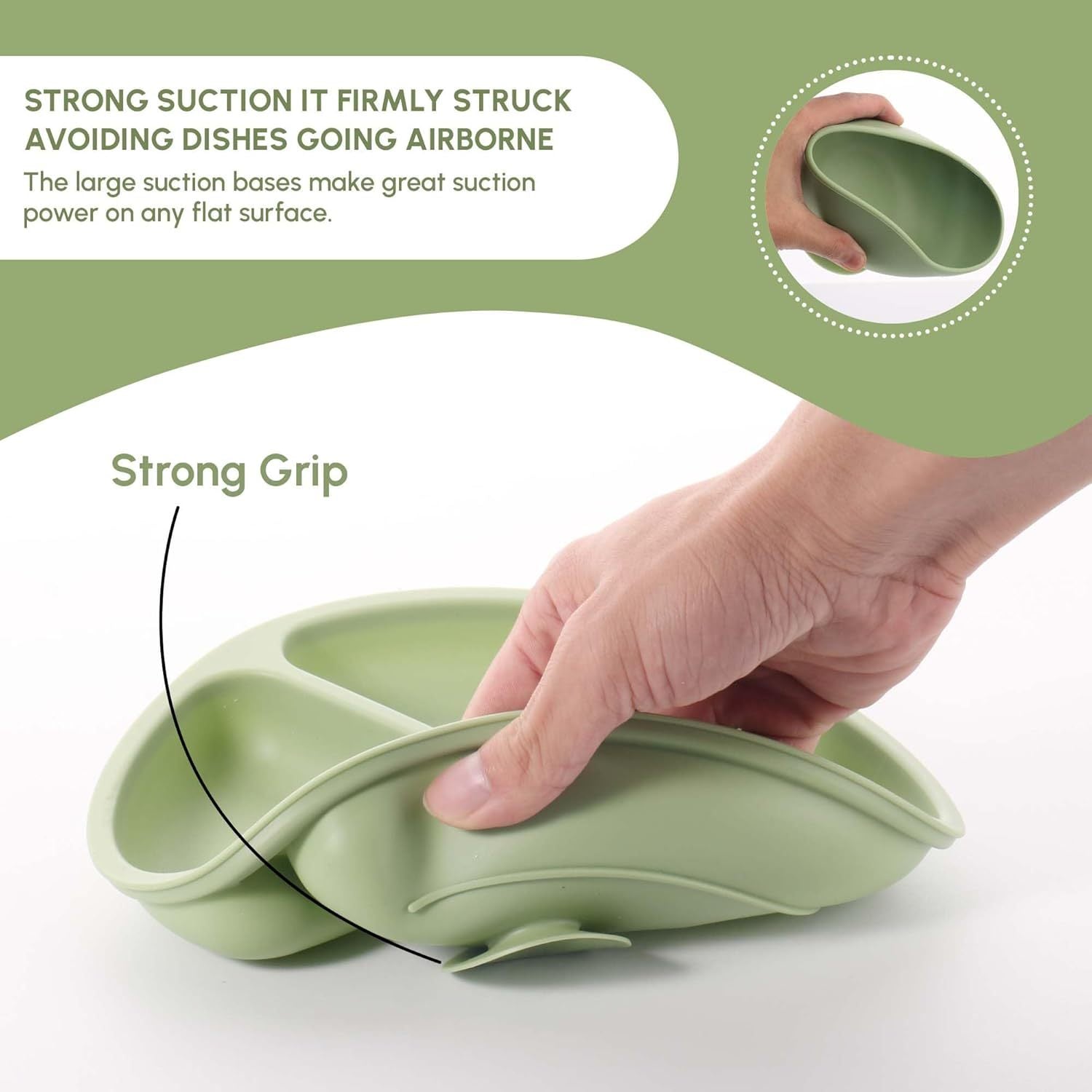 SiIicone Baby Feeding Set With Suction, 10 Pcs