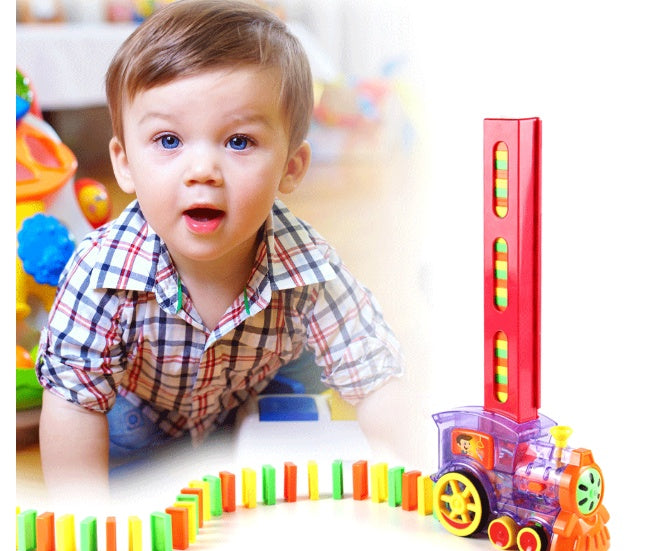 Automatic Domino Laying Train Toy