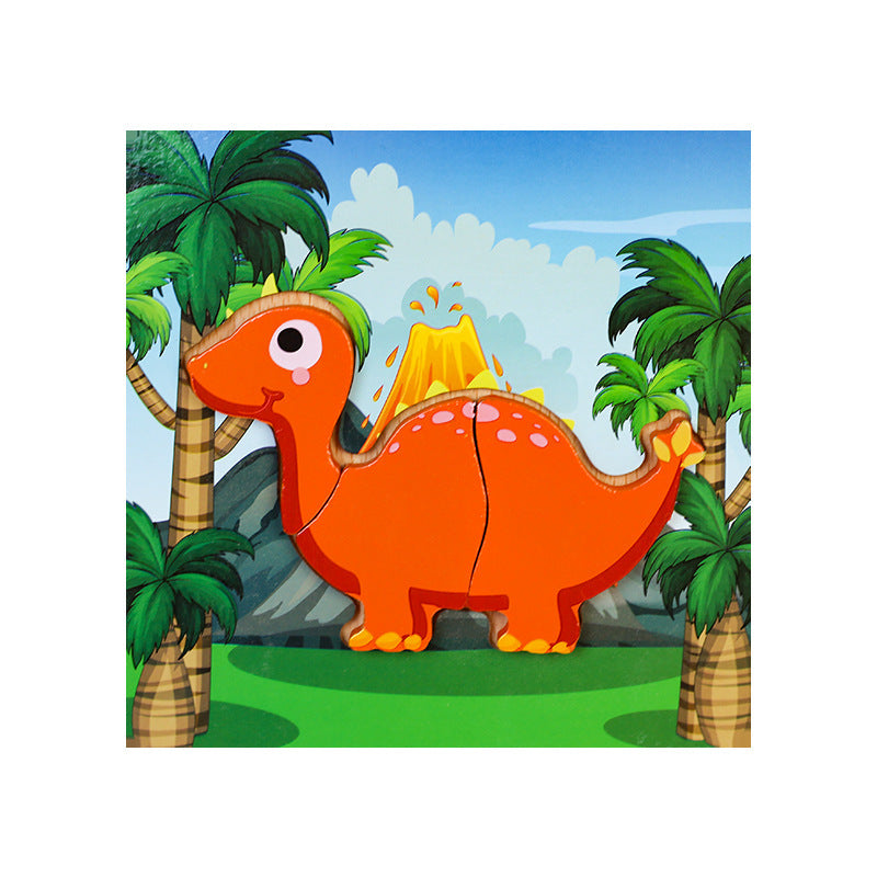 Animal Cognition Dinosaur Puzzle Wooden Toy