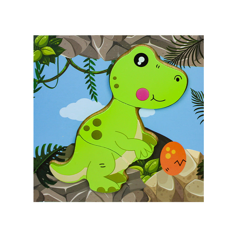 Animal Cognition Dinosaur Puzzle Wooden Toy