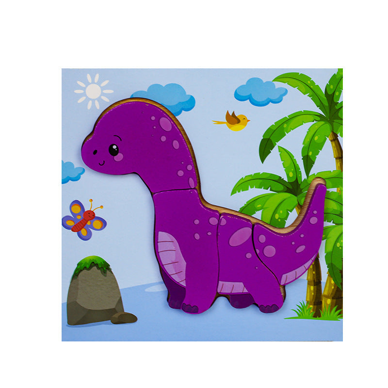 Animal Cognition Dinosaur Puzzle Wooden Toy