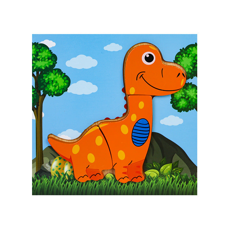 Animal Cognition Dinosaur Puzzle Wooden Toy