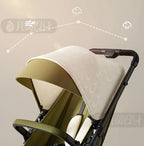 Lightweight & Foldable Baby Stroller - Reclining and Shock-Absorbing