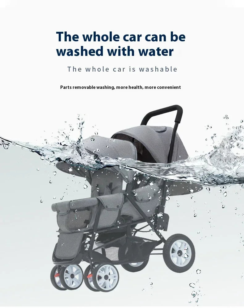 Twin strollers foldable carriage