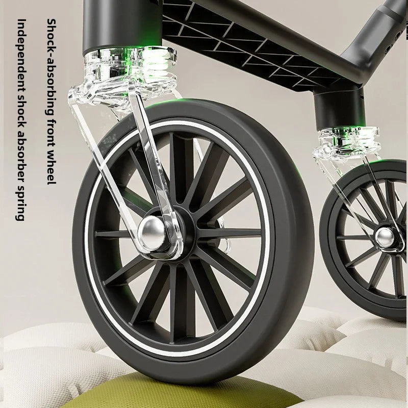 Lightweight & Foldable Baby Stroller - Reclining and Shock-Absorbing