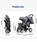 Twin strollers foldable carriage
