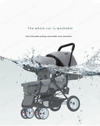 Twin strollers foldable carriage