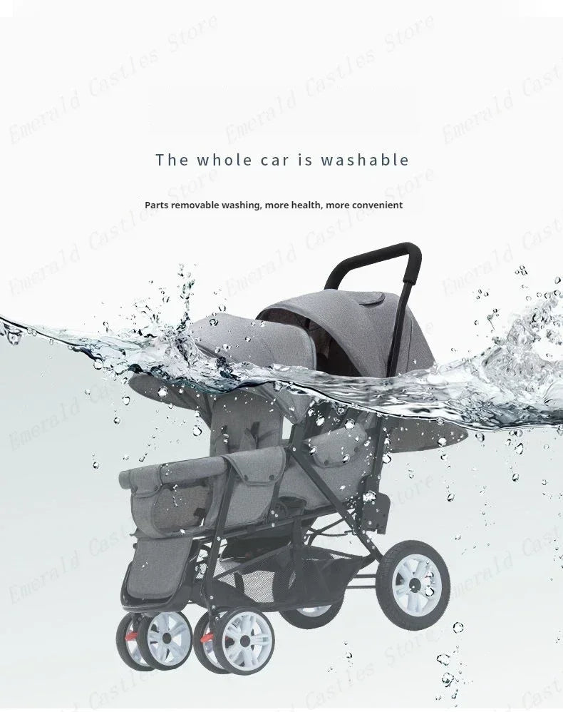 Twin strollers foldable carriage