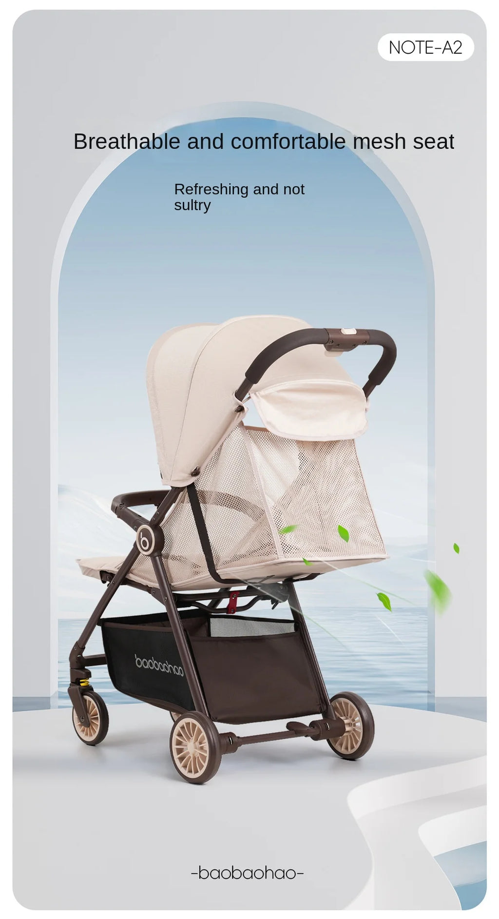 Ultra-lightweight Baby Stroller Simple Folding Shock-absorbing Wheels