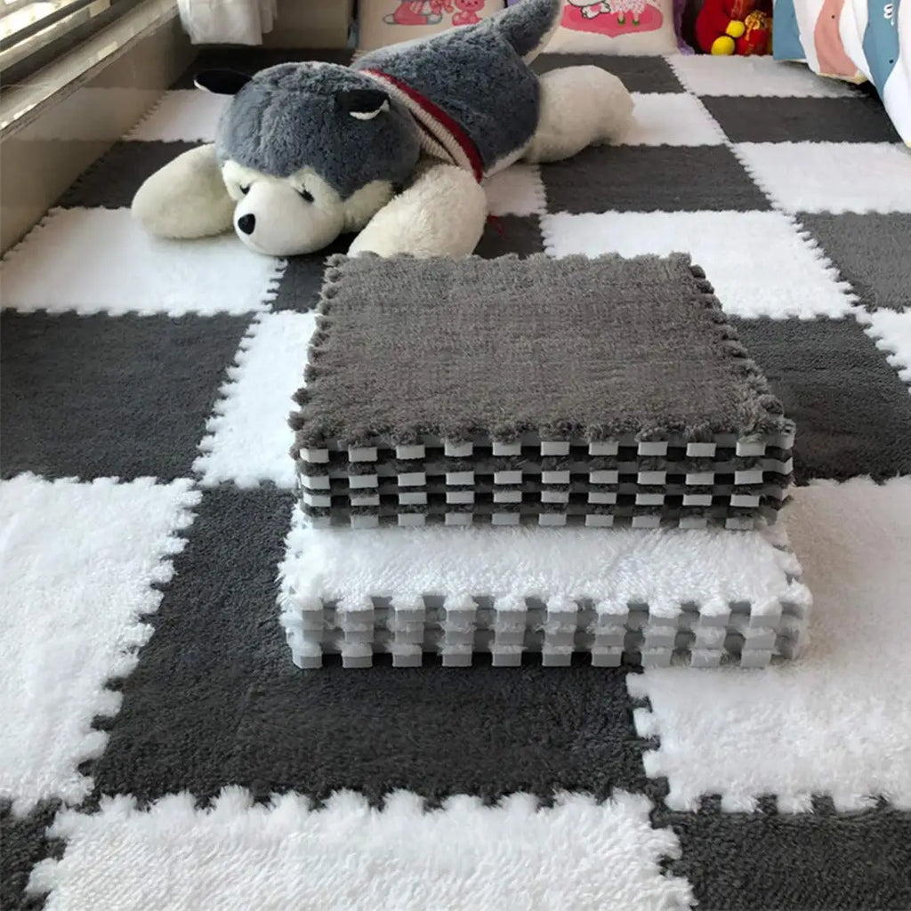 Soft Plush Crawling Interlocking Foam Playmat