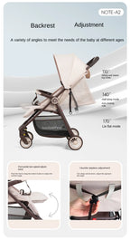 Ultra-lightweight Baby Stroller Simple Folding Shock-absorbing Wheels