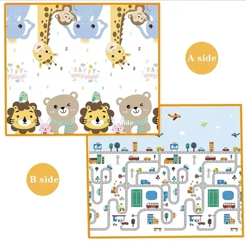 Reversible and Padded Baby Play Mat