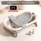 Digital Temperature-Sensing Folding Baby Bathtub