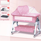 Multifunctional Baby Crib: Foldable and Adjustable