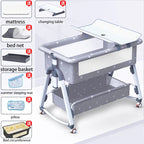 Multifunctional Baby Crib: Foldable and Adjustable