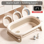 Digital Temperature-Sensing Folding Baby Bathtub