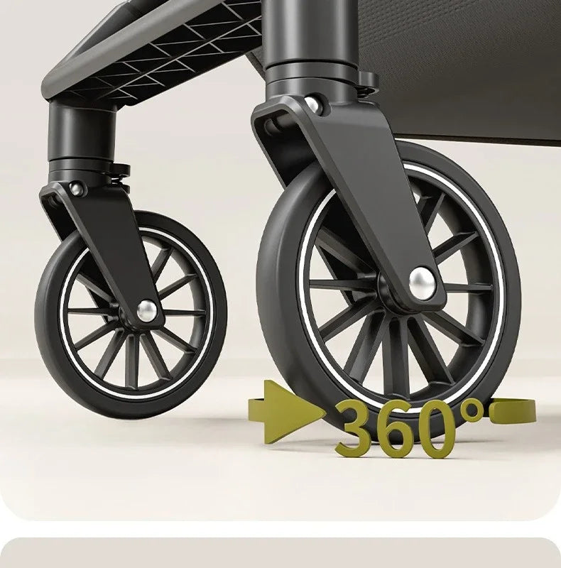 Lightweight & Foldable Baby Stroller - Reclining and Shock-Absorbing