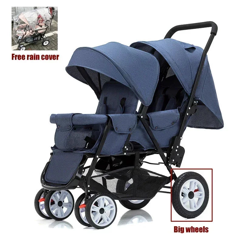 Twin strollers foldable carriage