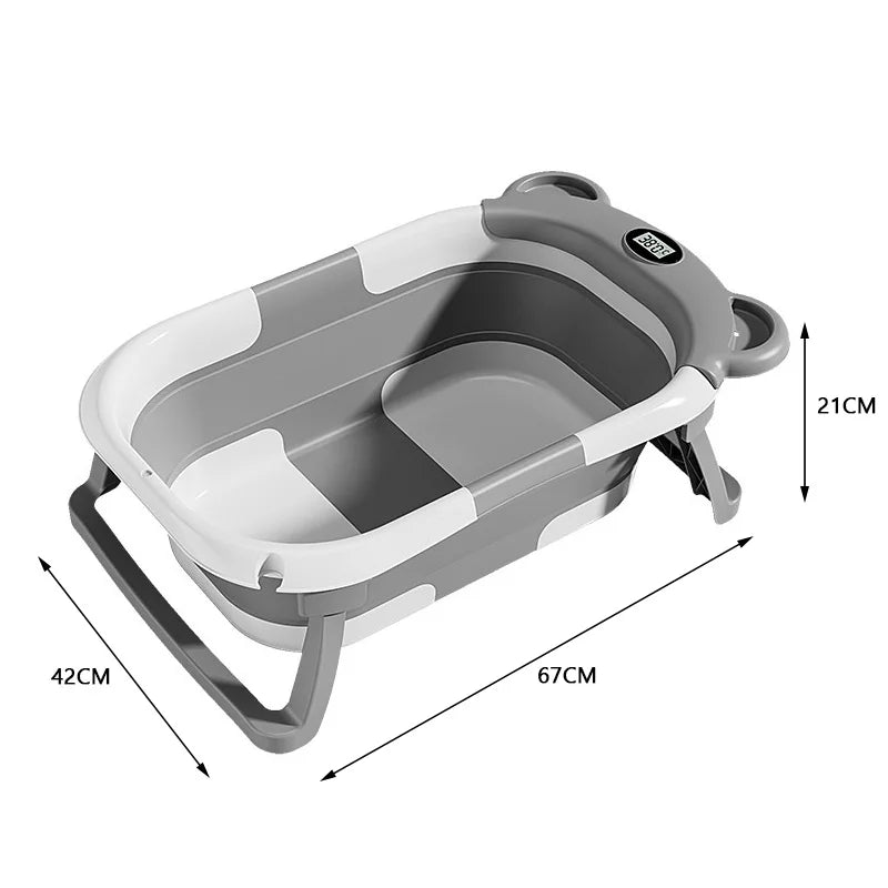 Folding Baby Bathtub with Temperature Sensor