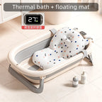 Digital Temperature-Sensing Folding Baby Bathtub