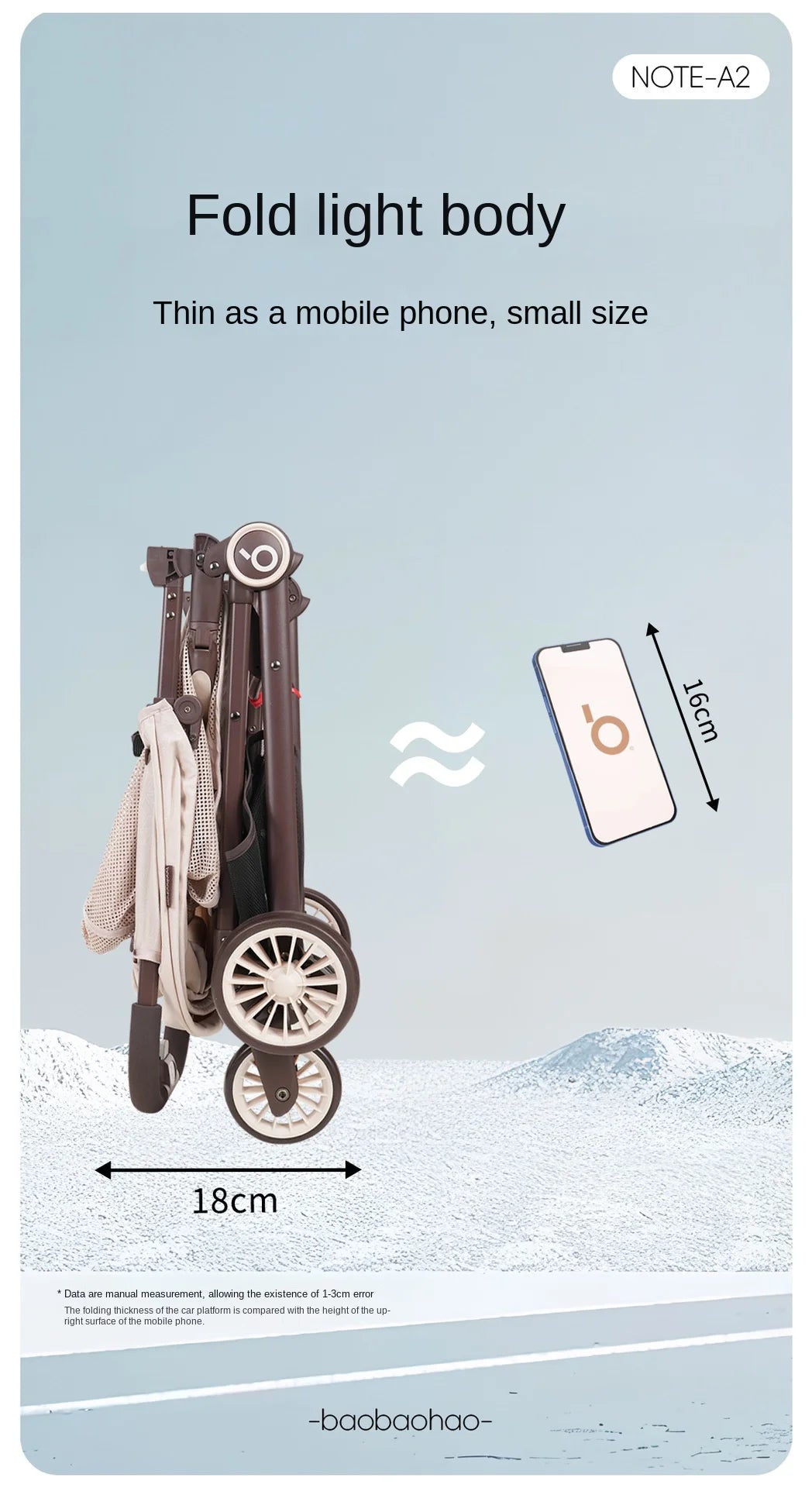 Ultra-lightweight Baby Stroller Simple Folding Shock-absorbing Wheels
