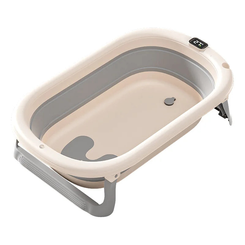 Digital Temperature-Sensing Folding Baby Bathtub
