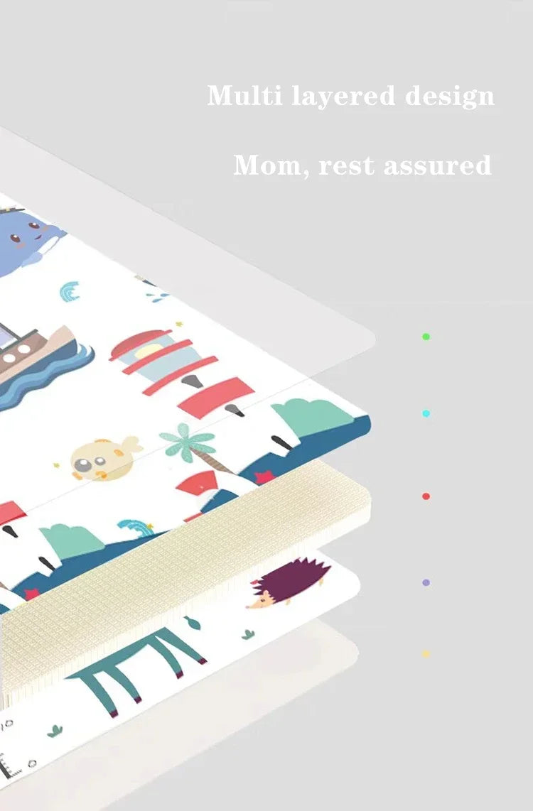 Reversible and Padded Baby Play Mat