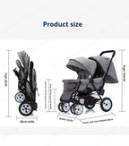 Twin strollers foldable carriage