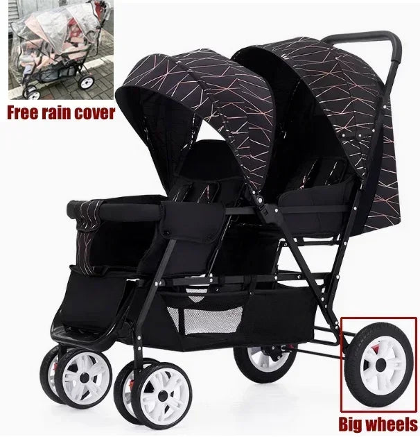 Twin strollers foldable carriage