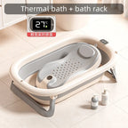 Digital Temperature-Sensing Folding Baby Bathtub