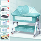 Multifunctional Baby Crib: Foldable and Adjustable