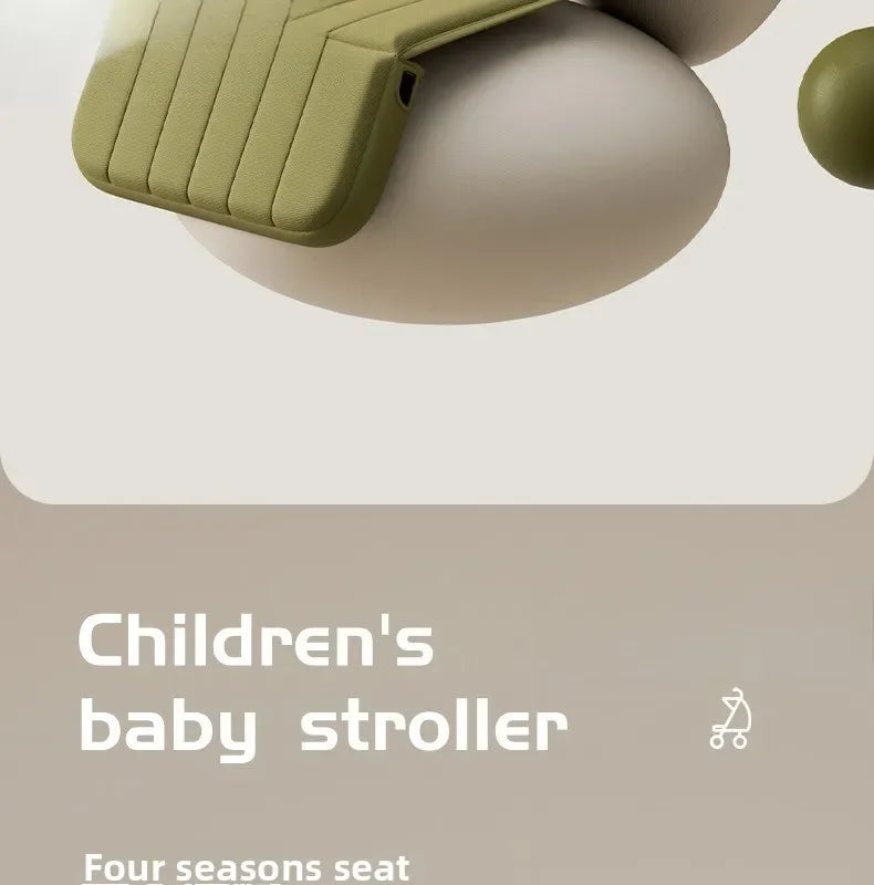 Lightweight & Foldable Baby Stroller - Reclining and Shock-Absorbing
