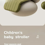 Lightweight & Foldable Baby Stroller - Reclining and Shock-Absorbing