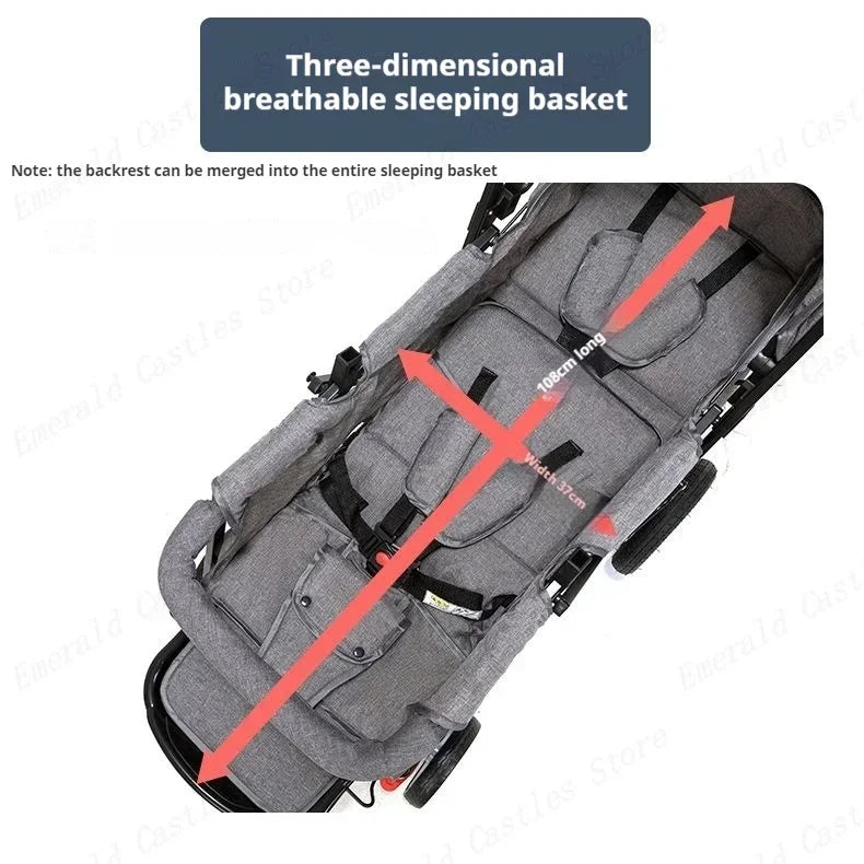 Twin strollers foldable carriage