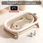 Digital Temperature-Sensing Folding Baby Bathtub