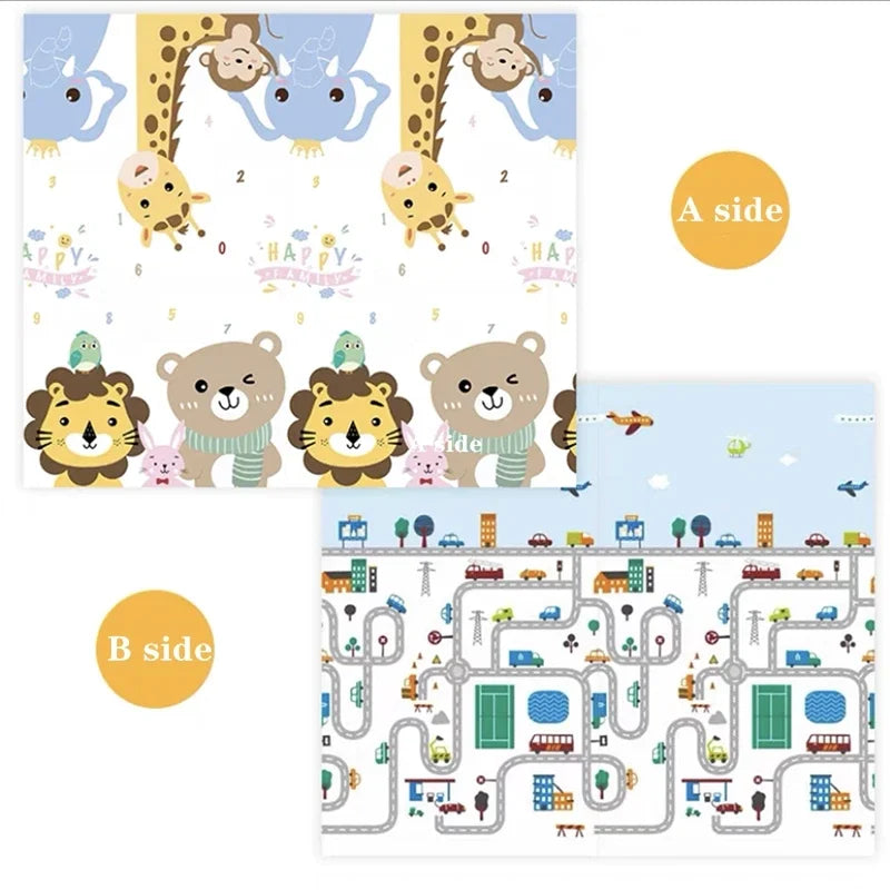 Reversible and Padded Baby Play Mat
