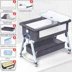 Multifunctional Baby Crib: Foldable and Adjustable