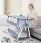 Multifunctional Baby Crib: Foldable and Adjustable