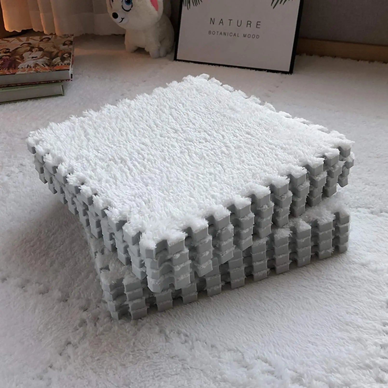 Soft Plush Crawling Interlocking Foam Playmat