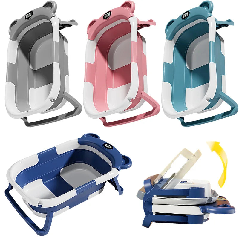 Folding Baby Bathtub with Temperature Sensor
