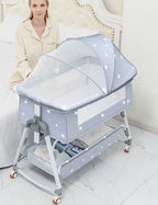 Multifunctional Baby Crib: Foldable and Adjustable