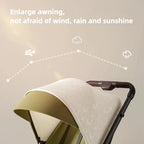 Lightweight & Foldable Baby Stroller - Reclining and Shock-Absorbing