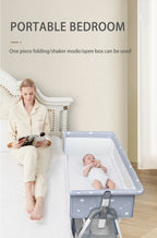 Multifunctional Baby Crib: Foldable and Adjustable