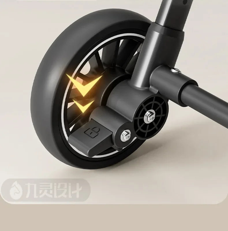 Lightweight & Foldable Baby Stroller - Reclining and Shock-Absorbing