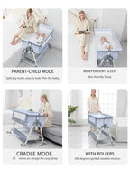 Multifunctional Baby Crib: Foldable and Adjustable