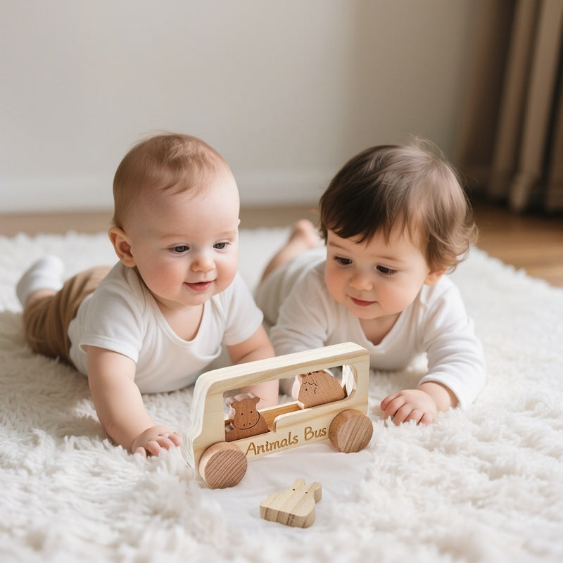 Animals Bus Wooden Educational Puzzle Toys