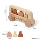 Animals Bus Wooden Educational Puzzle Toys
