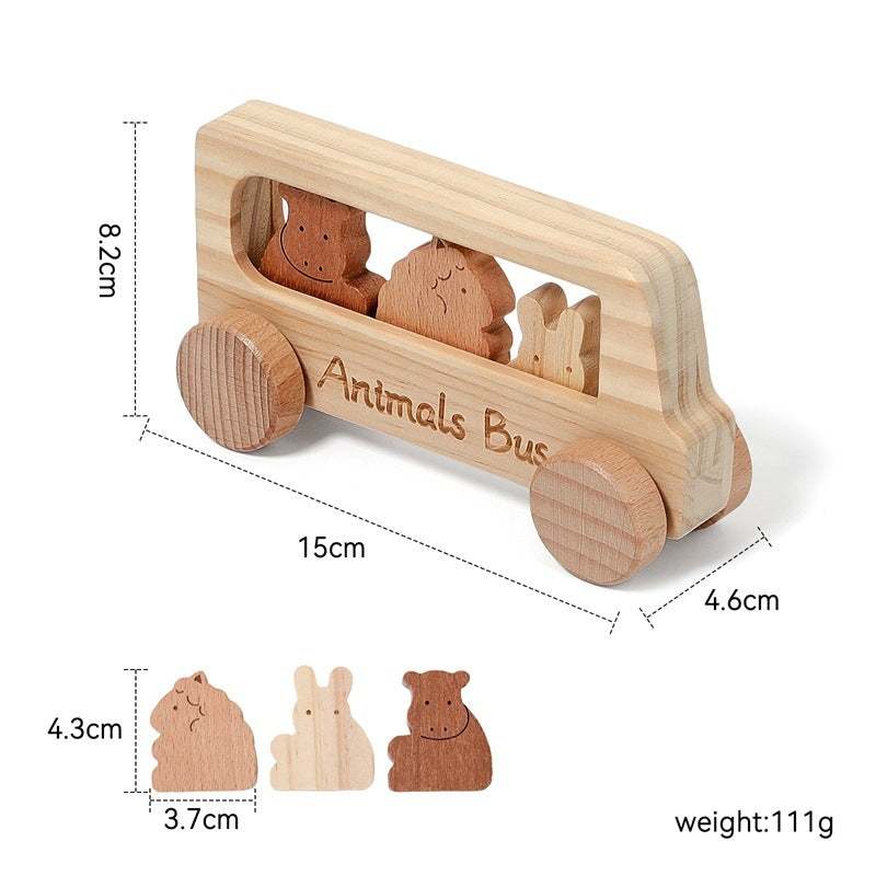Animals Bus Wooden Educational Puzzle Toys